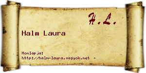 Halm Laura névjegykártya
